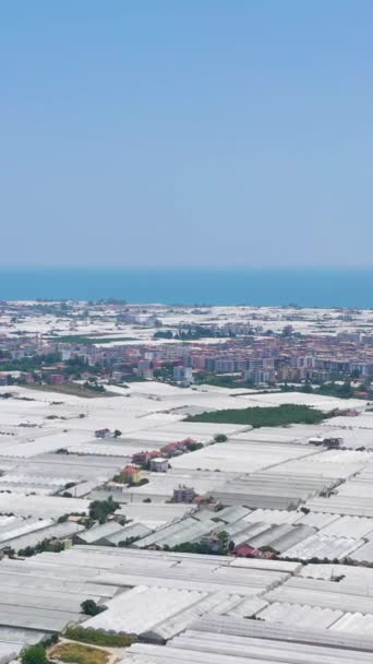 Demre Town Seraları Antalya Türkiye Hava Görüntüsü Drone Leri Uçuyor — Stok video