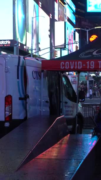 New York City Usa September 2021 Cts Mobile Covid Testwagen — Stockvideo