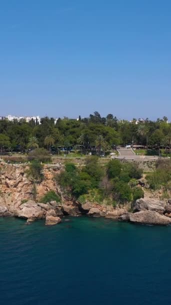 Sunny Day Green Park Antalya City Hindi Hava Görüntüsü Nsansız — Stok video