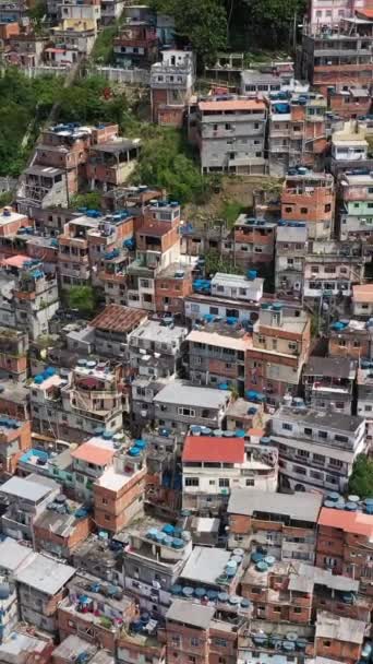 Cantagalo Pavao Pavaozinho Favelas Rio Janeiro Brasil Vista Aérea Drone — Vídeo de Stock