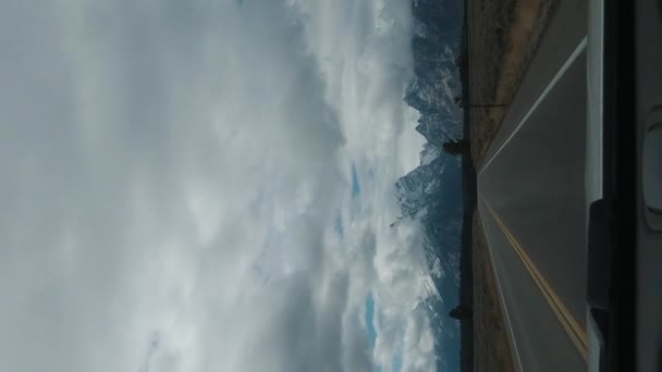 Driving Car Grand Teton National Park Wyoming Usa Vertical Video — Stock Video