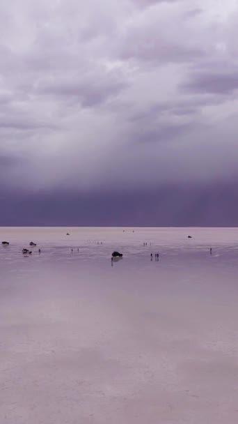 Uyuni Salt Flats Salar Uyuni Vista Aérea Altiplano Bolivia Temporada — Vídeo de stock