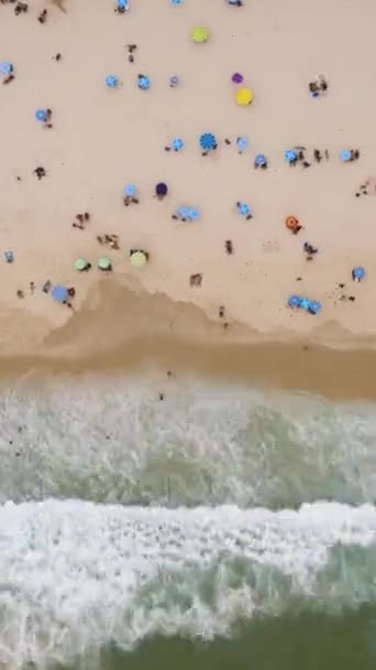 Playa Copacabana Océano Atlántico Ciudad Río Janeiro Brasil Hiper Lapso — Vídeos de Stock