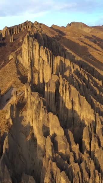 Вальє Лас Анімас Світлі Шпилі Скелясте Утворення Поблизу Пас Болівія — стокове відео