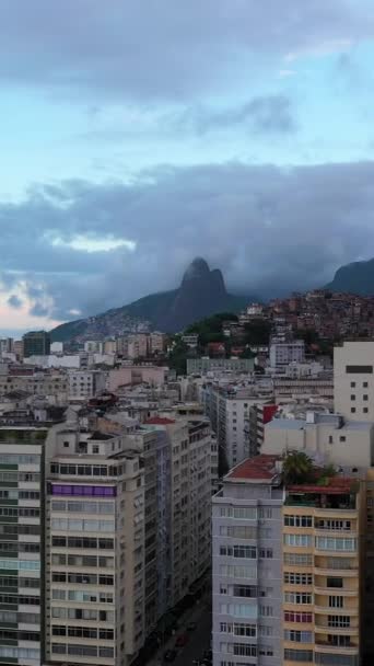 Bairros Copacabana Ipanema Cantagalo Pavao Pavaozinho Favelas Rio Janeiro Brasil — Vídeo de Stock