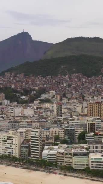Ріо Жанейро Місто Сусідство Іпанема Вид Повітря Бразилія Обертається Навколо — стокове відео