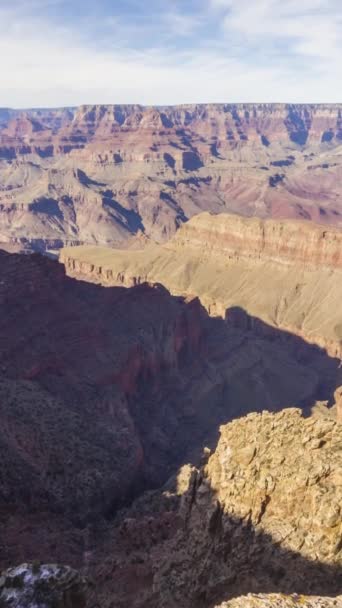 Grand Canyon Nel Sunny Day Arizona Stati Uniti Spostamento Del — Video Stock