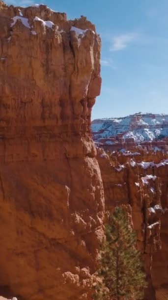 Bryce Canyon Invierno Wall Street Parque Nacional Bryce Canyon Utah — Vídeo de stock