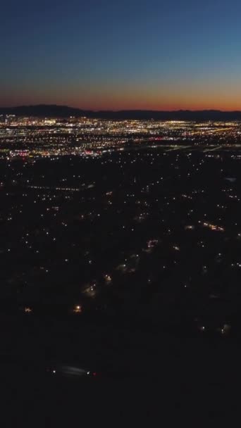 Las Vegas City Sunrise Bonjour Twilight Montagnes Sur Fond Nevada — Video