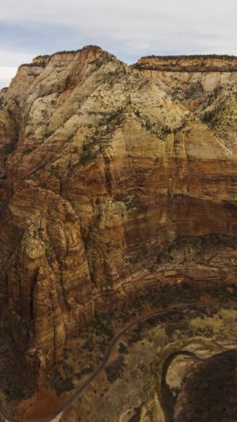 Zion Canyon Desde Top Angels Landing Viewpoint Parque Nacional Zion — Vídeos de Stock