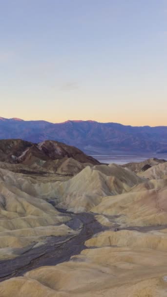 Zabriskie Point Sunrise Parc National Death Valley Californie Usa Déménagement — Video