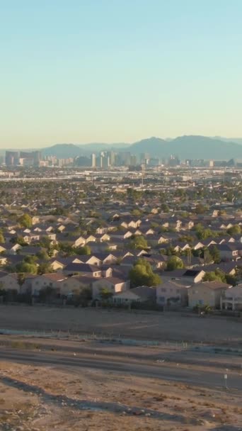 Güneşli Günde Las Vegas Şehir Merkezi Konut Mahallesi Nevada Abd — Stok video