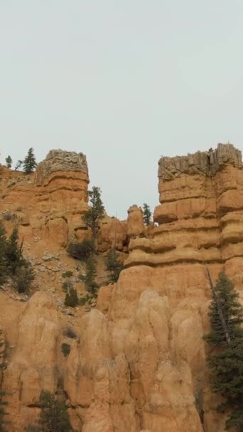 Red Canyon Jour Hiver Forêt Nationale Dixie Ciel Nuageux Utah — Video