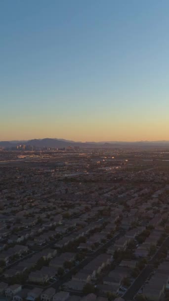 Las Vegas City Sunrise Centro Barrio Residencial Nevada Estados Unidos — Vídeos de Stock