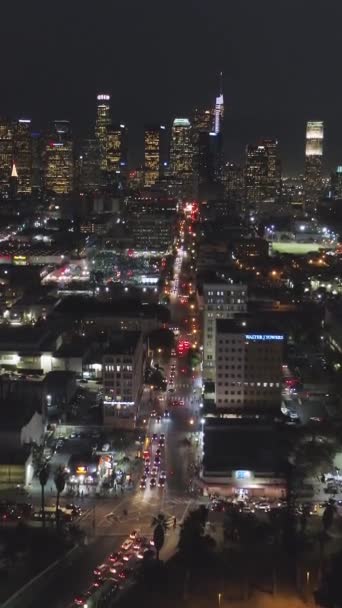 Los Angeles Usa December 2019 Los Angeles City Night Cityscape — Stock Video