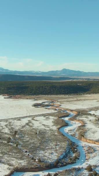 Kışın Dixie Ulusal Ormanı Dağları Utah Abd Hava Görüntüsü Drone — Stok video