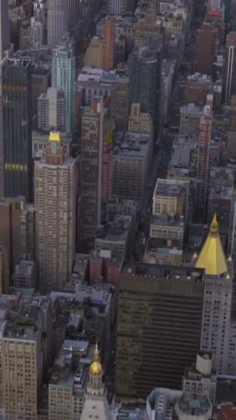Yaz Gününde New York Manhattan Midtown City Manzarası Birleşik Devletler — Stok video