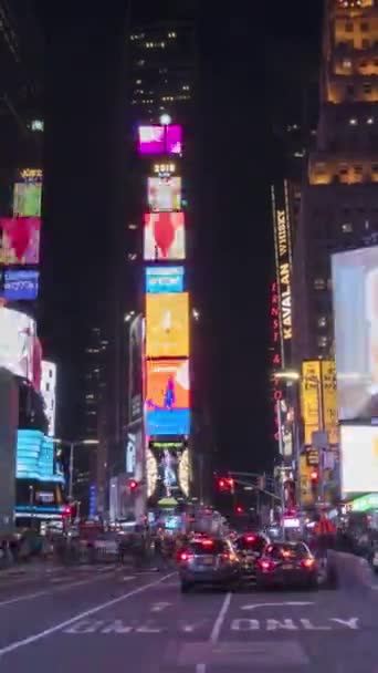 New York City Usa Listopad 2018 Automobilový Provoz Davu Lidí — Stock video