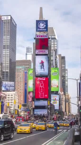 Нью Йорк Сша Ноября 2018 Года Движение Автомобилей Толпа Людей — стоковое видео
