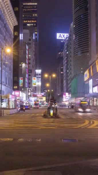 Nathan Street Hong Kong City Vídeo Vertical — Vídeo de Stock