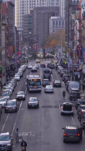 New York City Usa Listopadu 2018 Ulice Čínské Čtvrti Manhattanu — Stock video