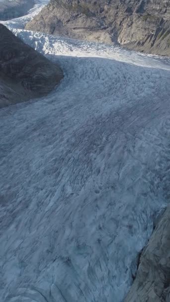 Nigardsbreen Glacier Jostedalsbreens Arm Norge Den Största Glaciären Europa Aerial — Stockvideo