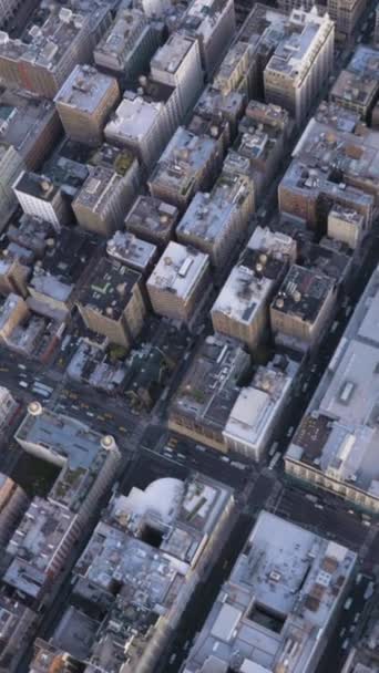 Paesaggio Urbano Del Distretto Midtown Manhattan Quartiere Residenziale Vista Aerea — Video Stock