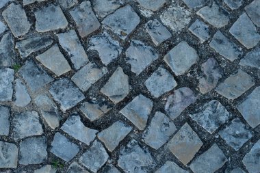 Pürüzlü Portekiz Köşkü Gri Taş Kaldırım Döşeme Arkaplan Kalıbı