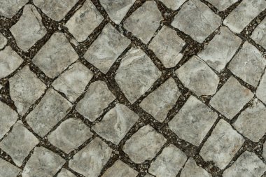 Eski Portekiz Köşkü Gri Taş Kaldırım Döşeme Arkaplanı