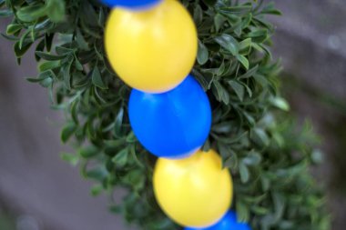 Sarı ve mavi balonlar