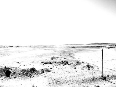 Kuzey Afrika çölünün manzarası