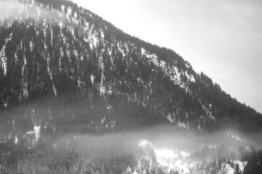 Karlı güzel dağ manzarası