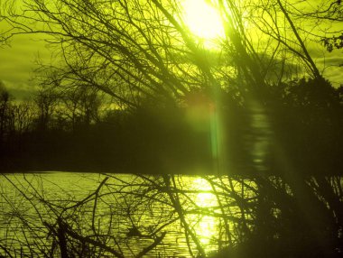 Güzel gün batımı manzarası