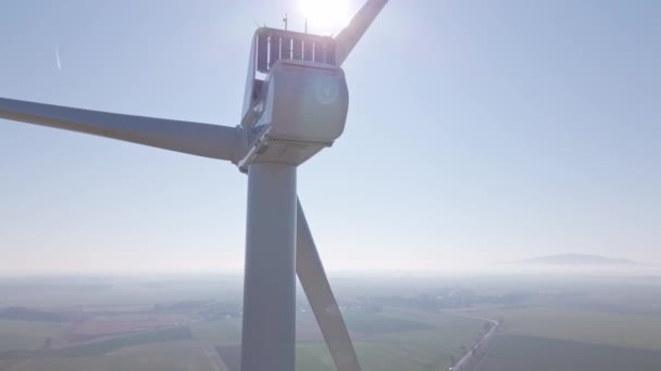 Vestas Wind Turbine Field Renewable Energy Made Windmill Generator Development — Stock Video