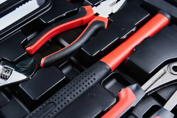 Toolbox Hand Instruments Repair Close Set Tools Maintenance — Stock Photo, Image