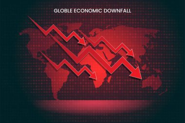 dünya ekonomisi durgunluğu borsa finansal düşüş vektörü