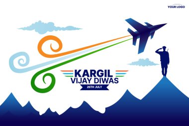 Kargil Vijay Diwas celebration concept, banner, poster, post, greeting vector illustration clipart