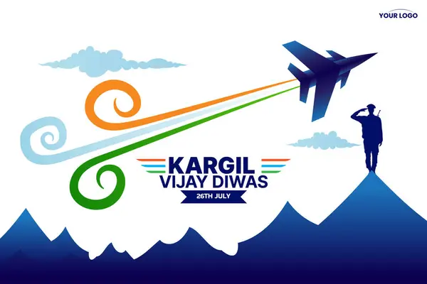 stock vector Kargil Vijay Diwas celebration concept, banner, poster, post, greeting vector illustration