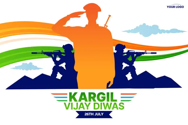 stock vector Kargil Vijay Diwas celebration concept, banner, poster, post, greeting vector illustration