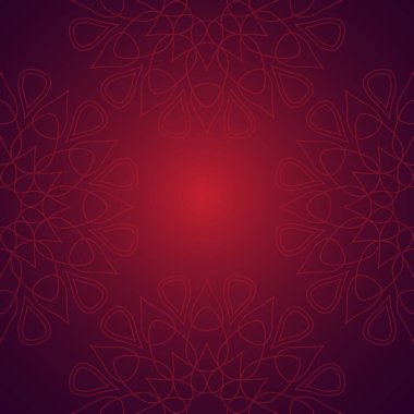 Decorative Red Petal Mandala Background Design with Intricate Ornamental Patterns clipart