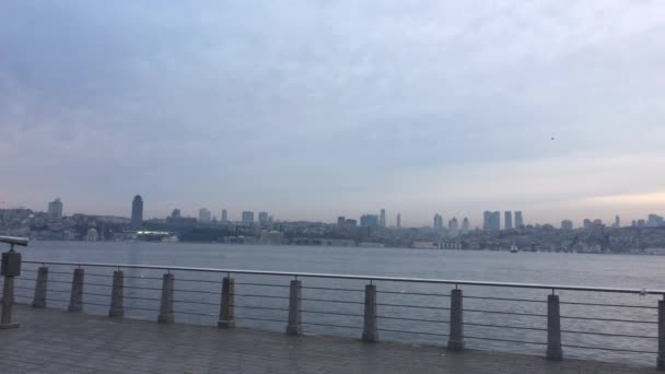 Fotografie Panoramică Privind Bosforul Peisajul Orașului Istanbul Peste Iulie Podul — Videoclip de stoc