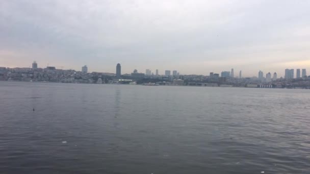 Panoramatický Záběr Přes Bosporu Město Istanbul Pak Most Mučedníků Července — Stock video