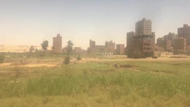 June 2021 Cairo Luxor Train Line Egypt Deserted Half Constructed — Stock Video