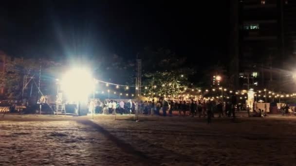 Juni 2022 Jomtien Beach Thailand Liten Men Extravagant Strandfest Sent — Stockvideo