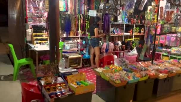Juni 2022 Jomtien Beach Chonburi Thailand Der Nachtmarkt Ist Ein — Stockvideo