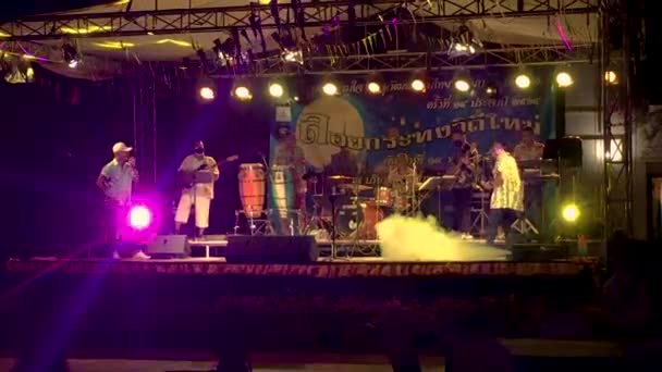 November 2021 Nonthaburi Thailand Local Band Performs Festival — Stock Video