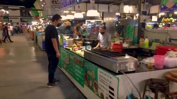 Fevereiro 2024 Nonthaburi Tailândia Ambiente Mercado Nocturno Tailandês Muang Nonthaburi — Vídeo de Stock