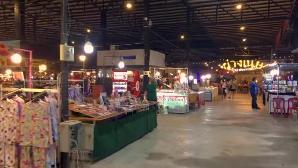 Março 2021 Nonthaburi Tailândia Uma Noite Tranquila Mercado Noturno Local — Vídeo de Stock