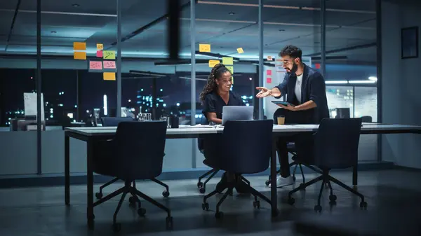 Zakenmensen Modern Office Business Meeting Van Twee Managers Vrouwelijke Ceo Stockfoto
