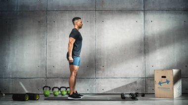 Online Workout Service: Professional Trainer Explaining Exercise, Virtual Video Tutorial for Training. Handsome Black Athletic Coach Teaching Audience